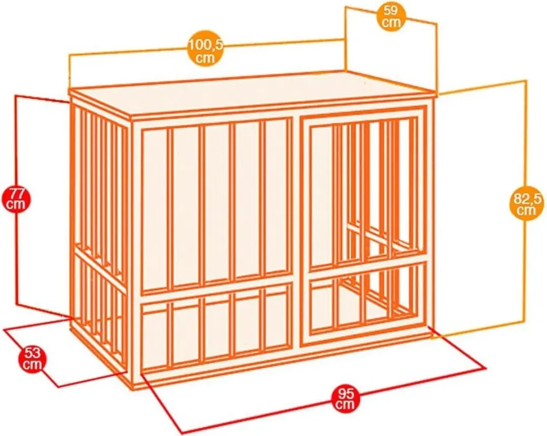 Ferplast Dog Fort Hondenbench 100.5x59x82.5cm Wit