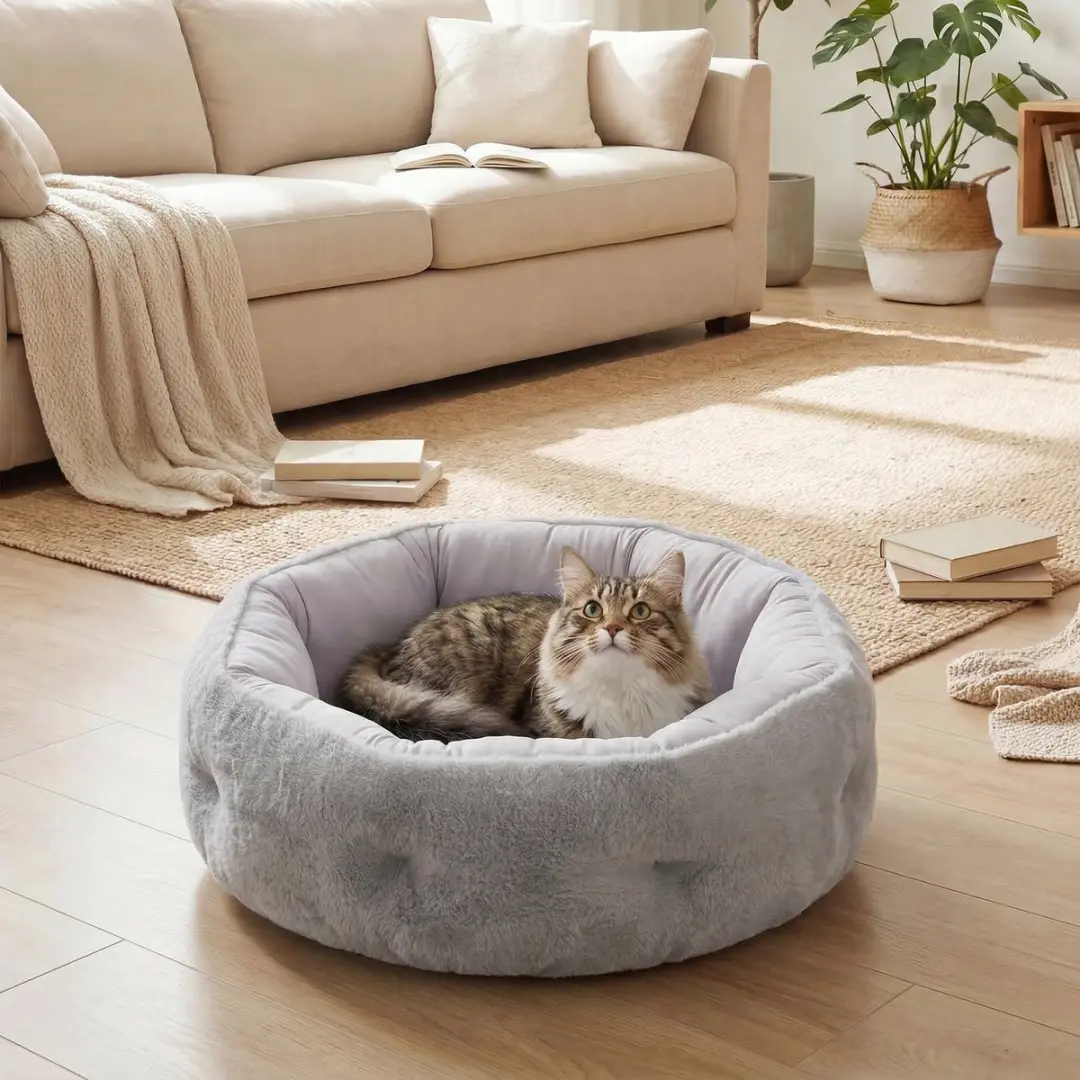 Pawhut Kattenhuis Lichtgrijs - 62x62x21cm