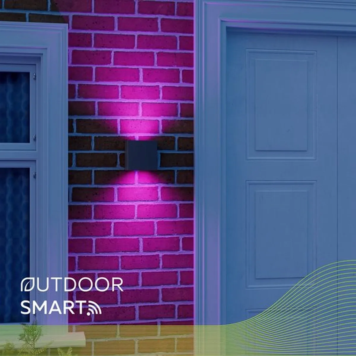 Calex Smart Outdoor LED Wandlamp Set 2 - RGB & Warm Wit - Zwart - afbeelding 6 van 6