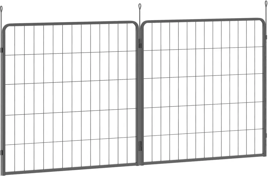 Pawhut 2er-Set Hondenzaun-Erweitering 80x80cm