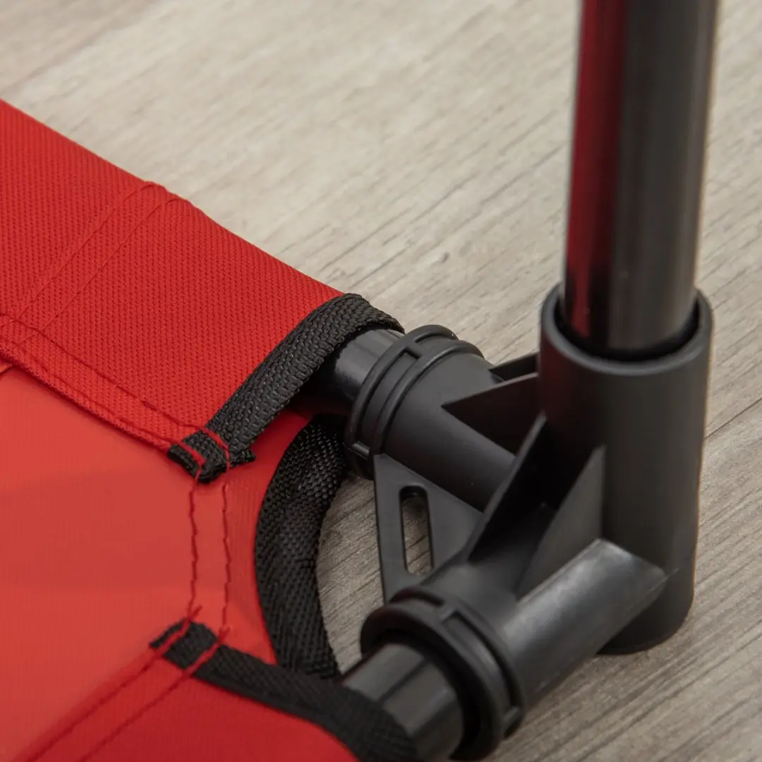 Pawhut Verhoogd Hondenbed 76x61x18cm - Rood