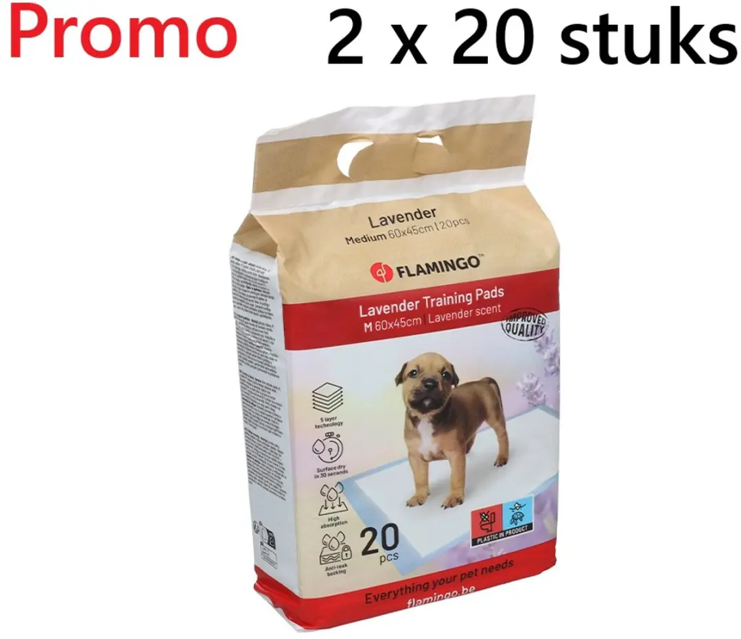 Flamingo Puppy Pads Lavendel 60x45cm