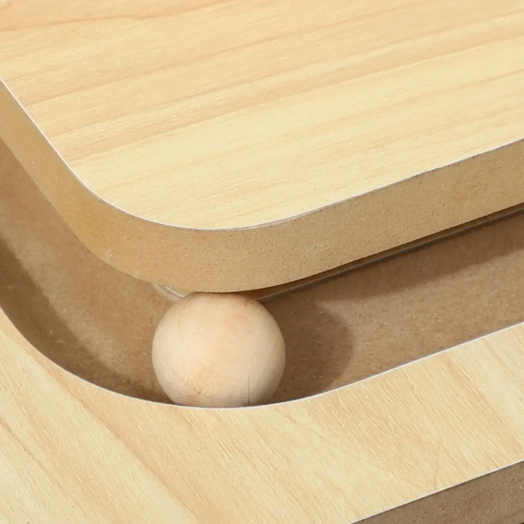 Pawhut 3-in-1 Krabpaal 87cm - Eikenhout