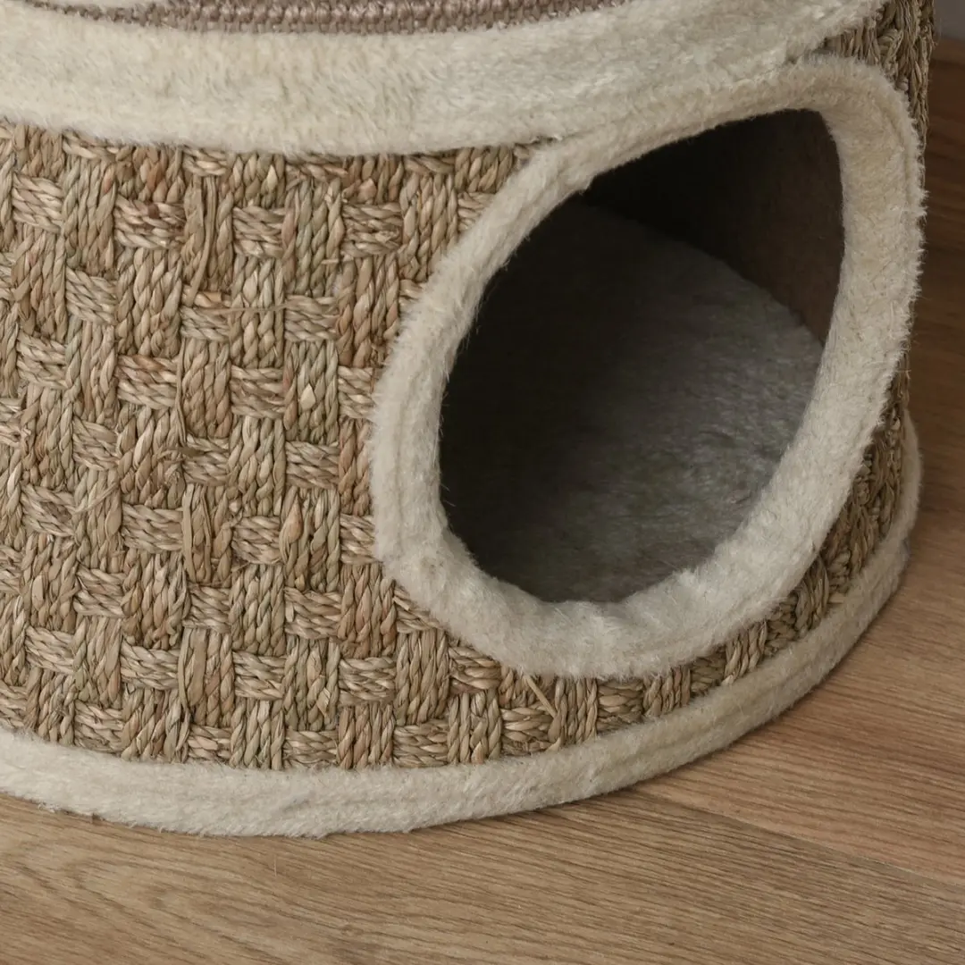 Pawhut Kattenkrabpaal Kattenton 3 Niveaus - D30-326