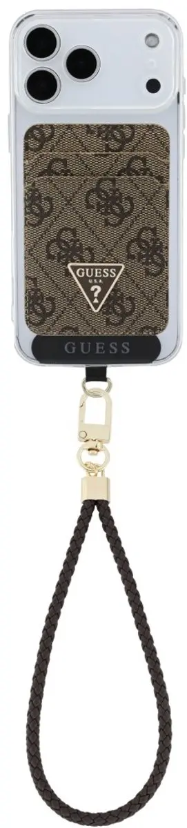 Guess Wallet Handriemset MagSafe iPhone 12/13/14/15 - Bruin - afbeelding 6 van 6