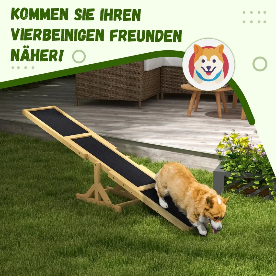 Pawhut Hondenwip Geel - tot 50 kg - afbeelding 6 van 6