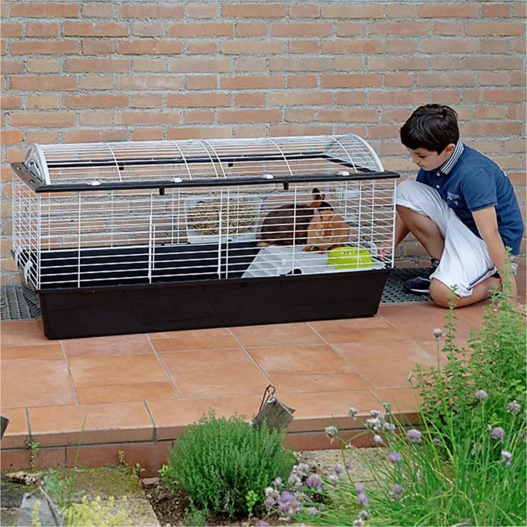 Ferplast Casita 120 Konijnenhok - Zwart - 119x58x60cm