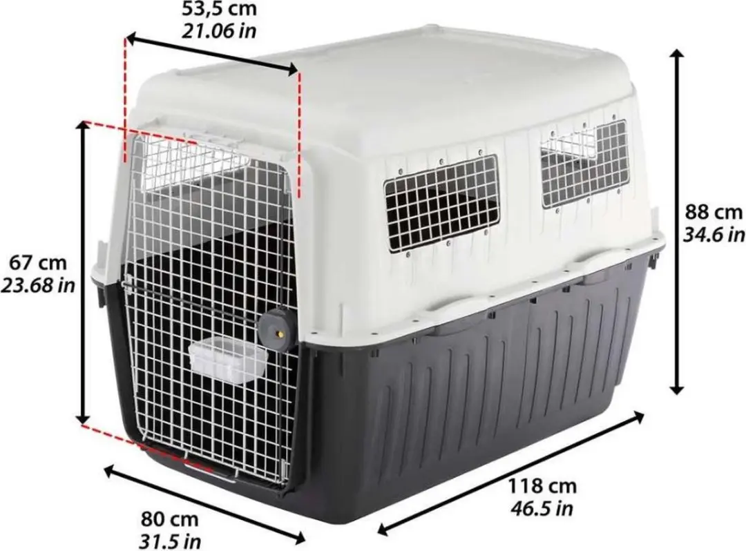 Ferplast Atlas Pro Vervoersbox XXL 118x80x88cm - Grijs