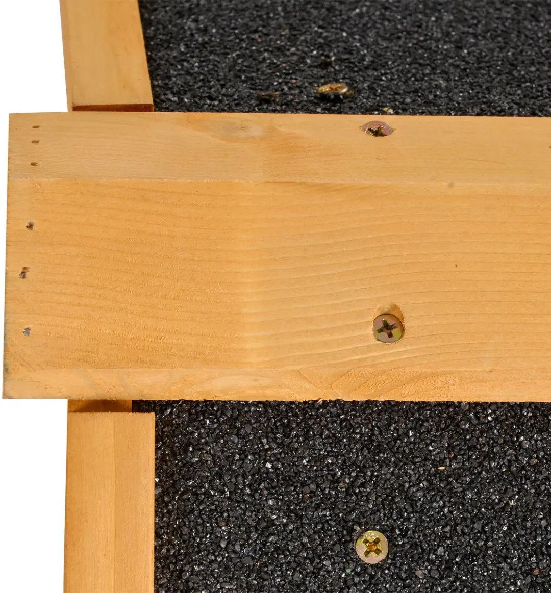 Pawhut Konijnenhok 122x63x92cm - 2 verdiepingen - Lichtgeel/Donkergrijs