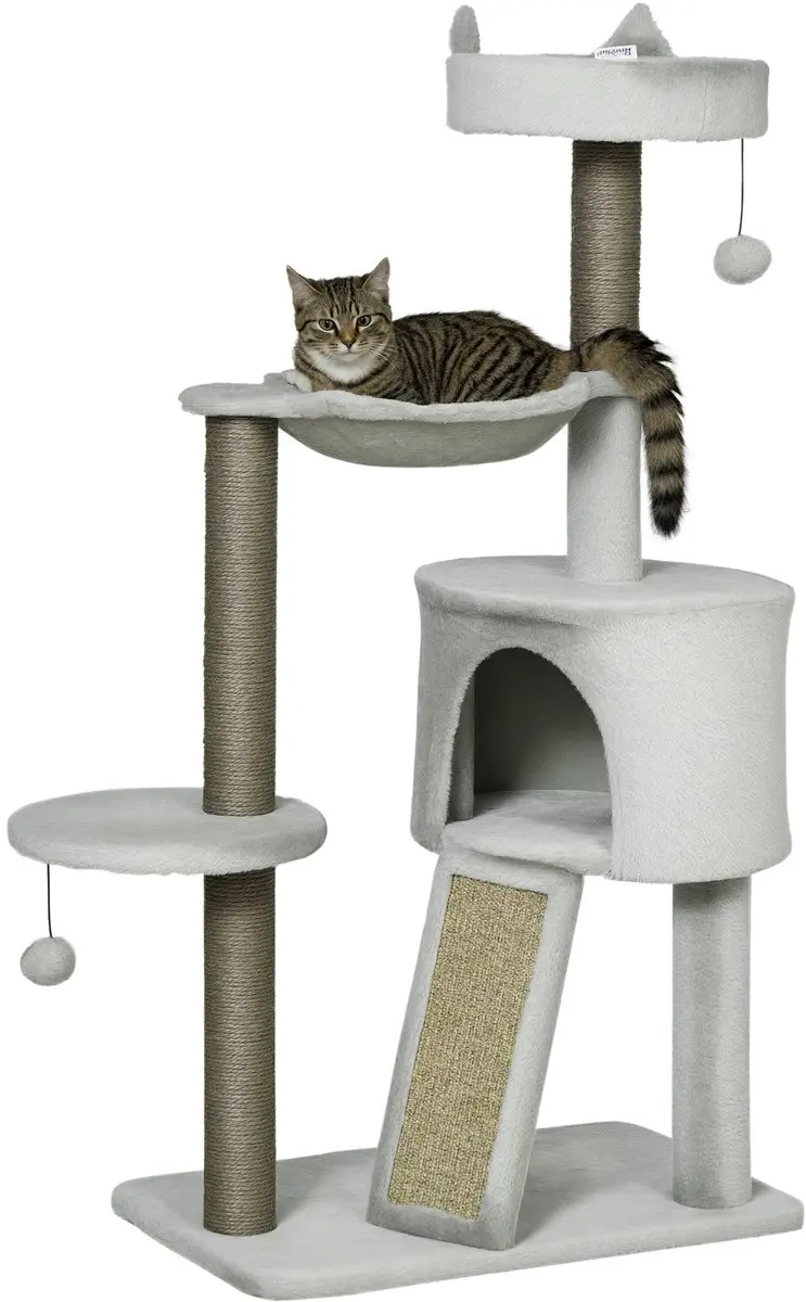 Pawhut Kattenkrattenboom Hellgrau