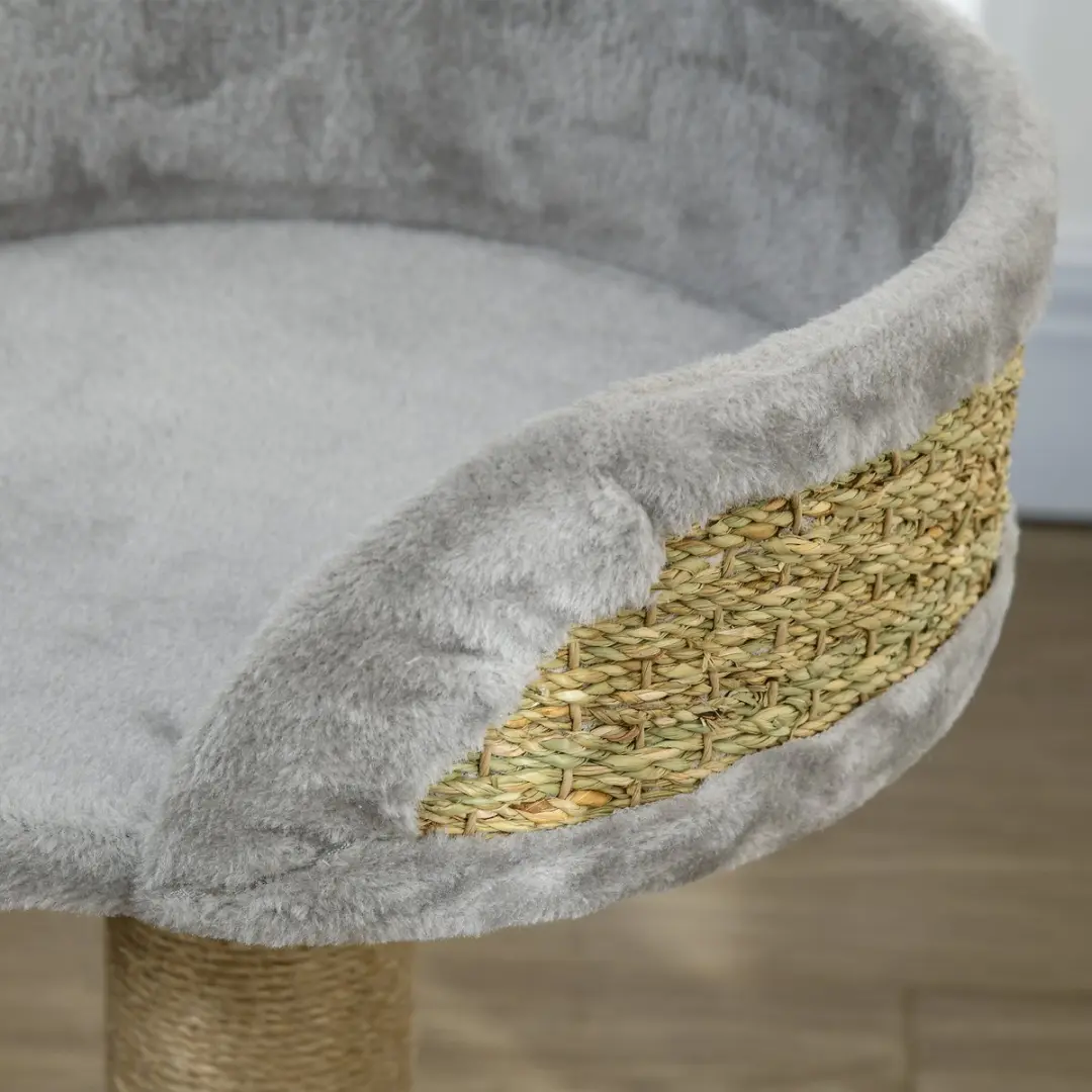 Pawhut Kattenkrabpaal met Speelbal - 1 Ligplaats - Grijs