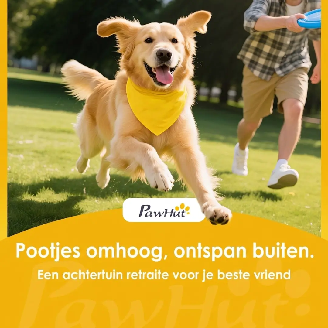 Pawhut Waterdicht Hondenhok 65x75.7x63cm - Grijs