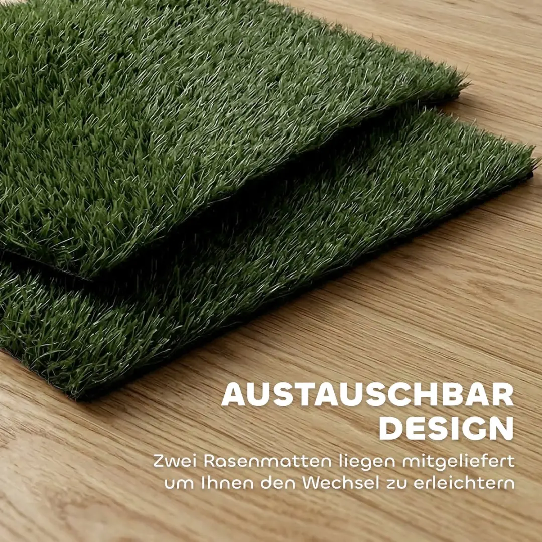 Pawhut Hondentoilet Kunststof 76x50,5x3,5cm - 3 Stuks - Zwart