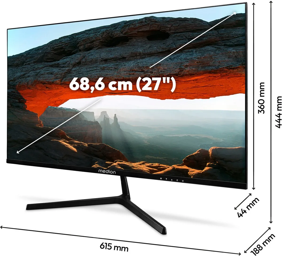 Medion P52726 27 inch Full HD Monitor - Zwart