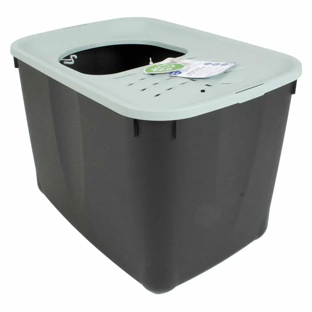 Duvo+ Micia Eco Top Kattentoilet 80L - Taupe/Zwart