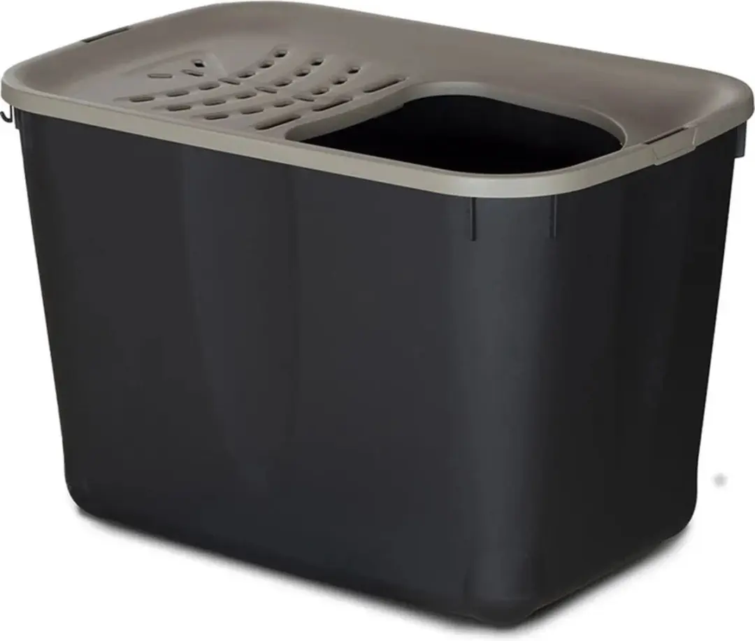 Duvo+ Micia Eco Top Kattentoilet 80L - Taupe/Zwart
