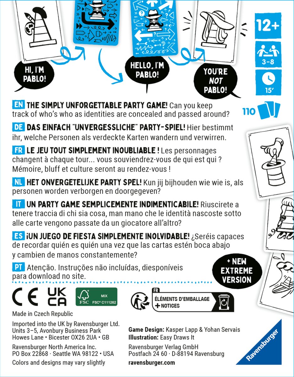 Ravensburger - That’s Not a Hat - Incognito - Kaartspel - 2-8 spelers