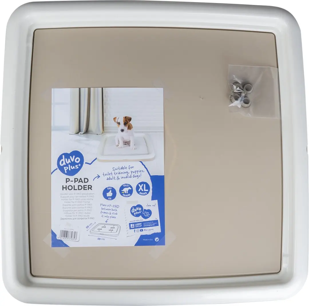 DuvoPlus Dierentoilet P-pad Houder XL - 59x59x4cm Beige
