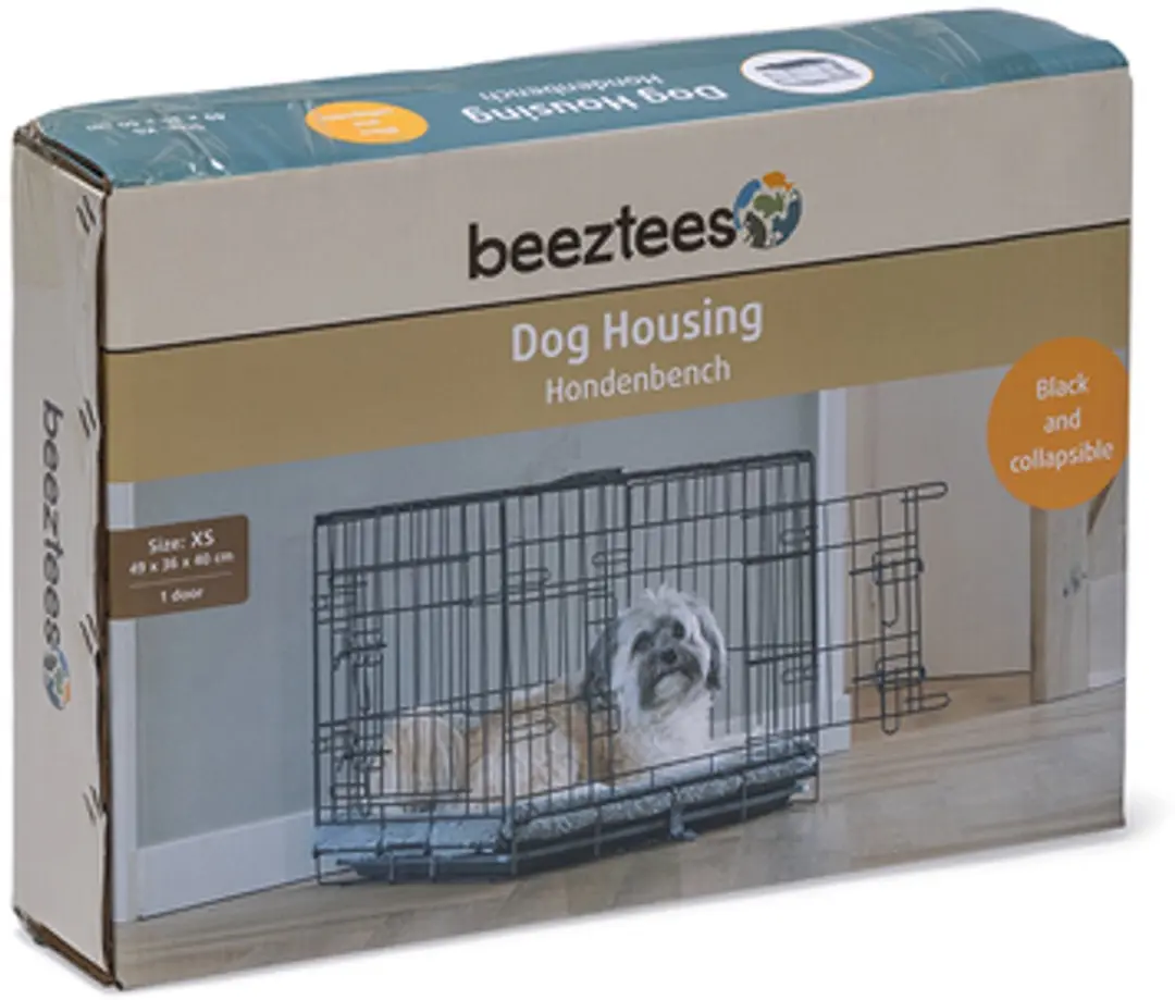 Beeztees Hondenbench XS - 49x36x40cm Zwart