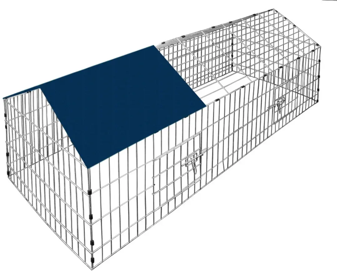 Monzana Konijnenren Overdekt 180x75cm - Blauw