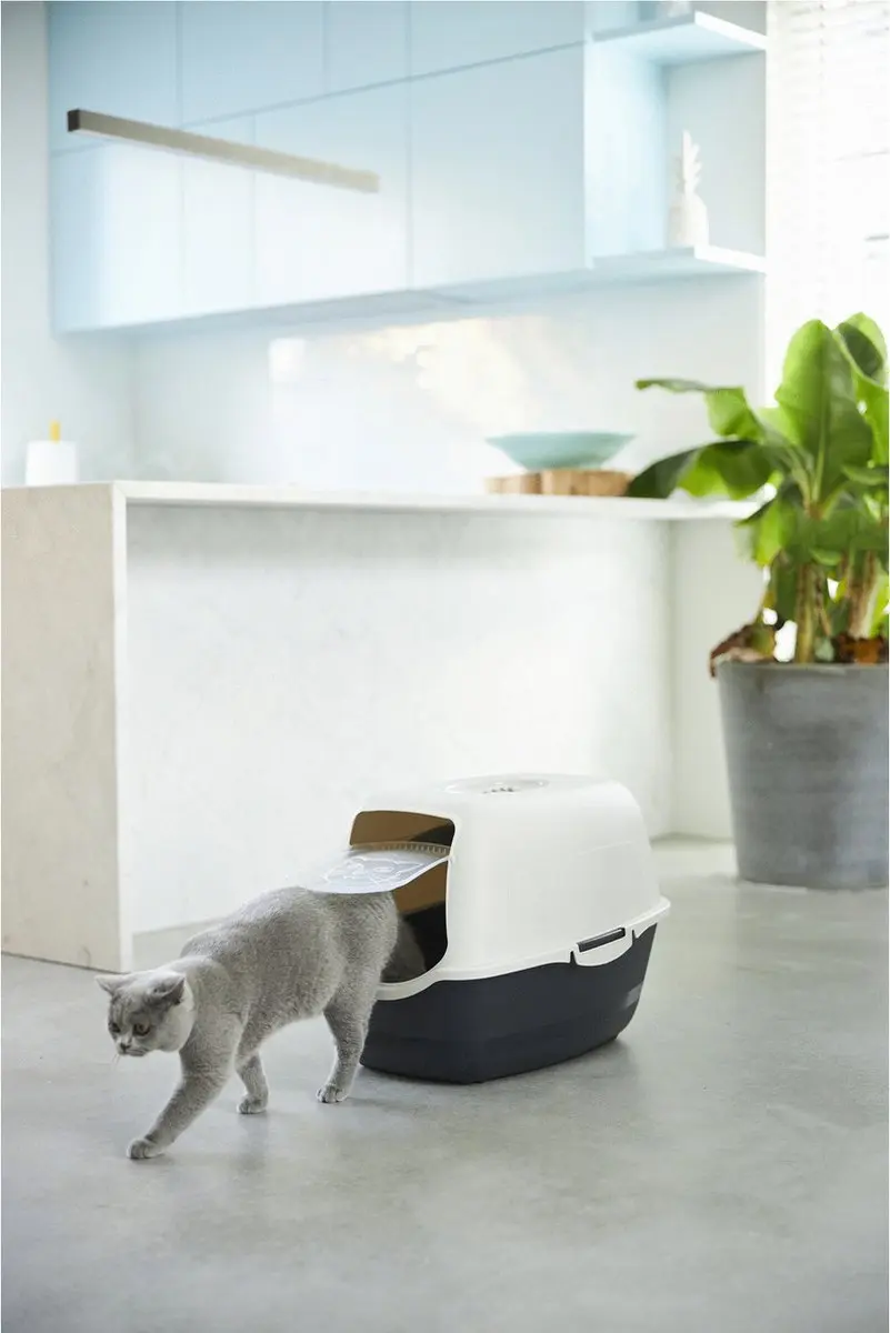 Rotho Mypet Kattenbak Eco Bailey 56x40x39cm - Beige & Zwart - afbeelding 6 van 6