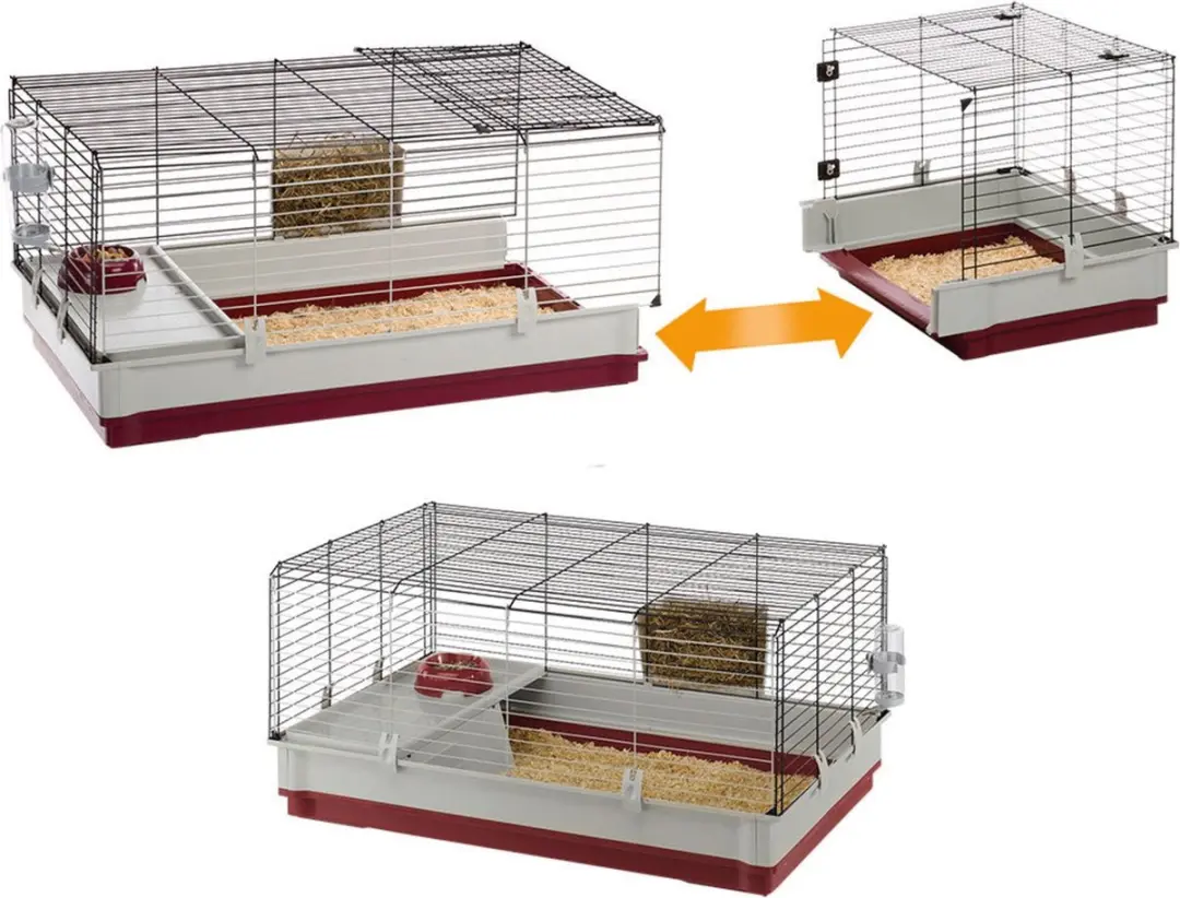 Ferplast Krolik 140 Plus Konijnenhok 142x60x50cm - Multikleur