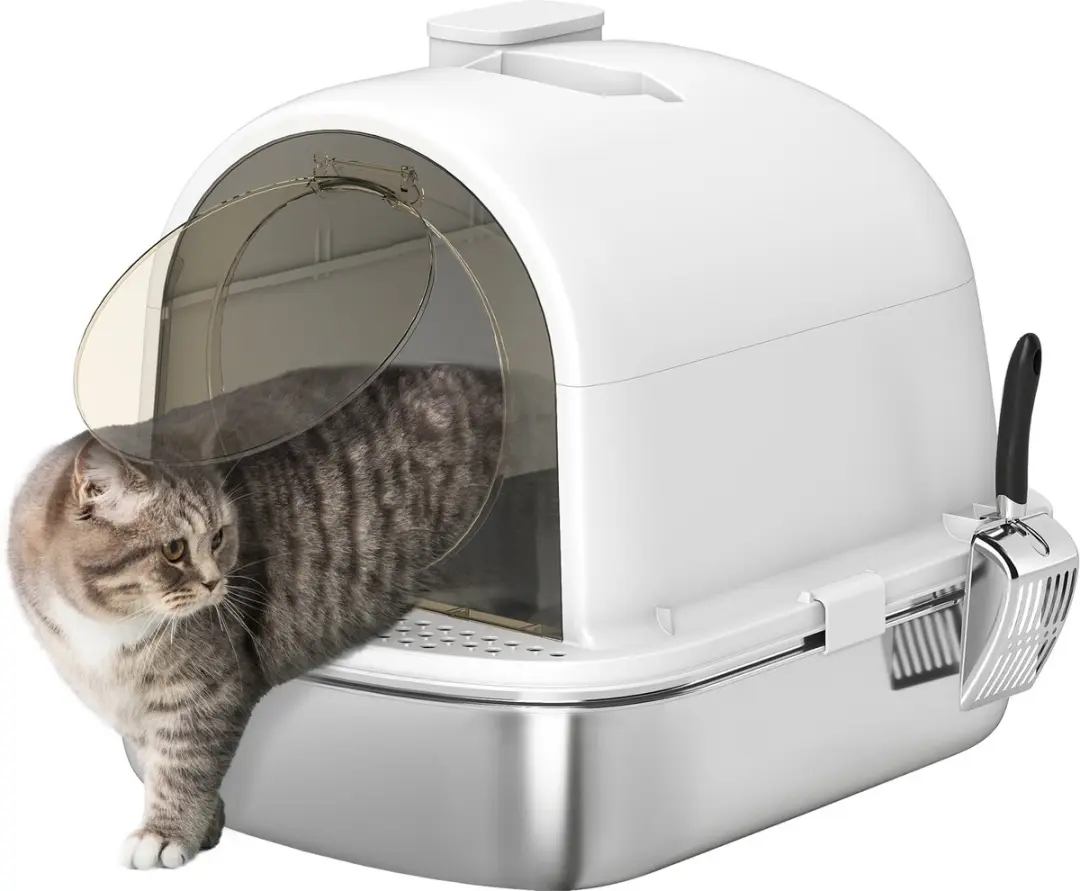 Pawhut Kattenbak Roestvrij Staal 201