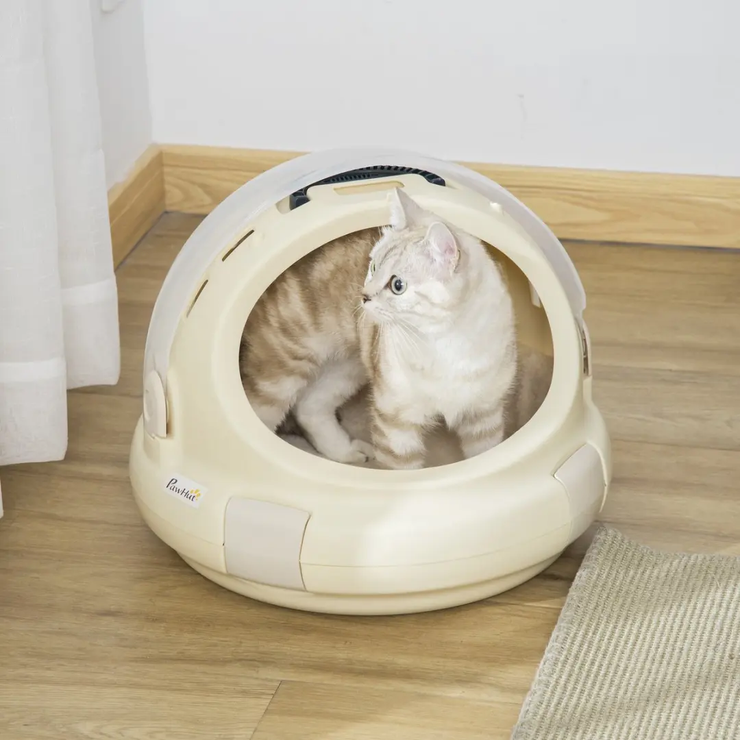 Pawhut Kattenhuis PP Pluche 41x41x35cm Beige