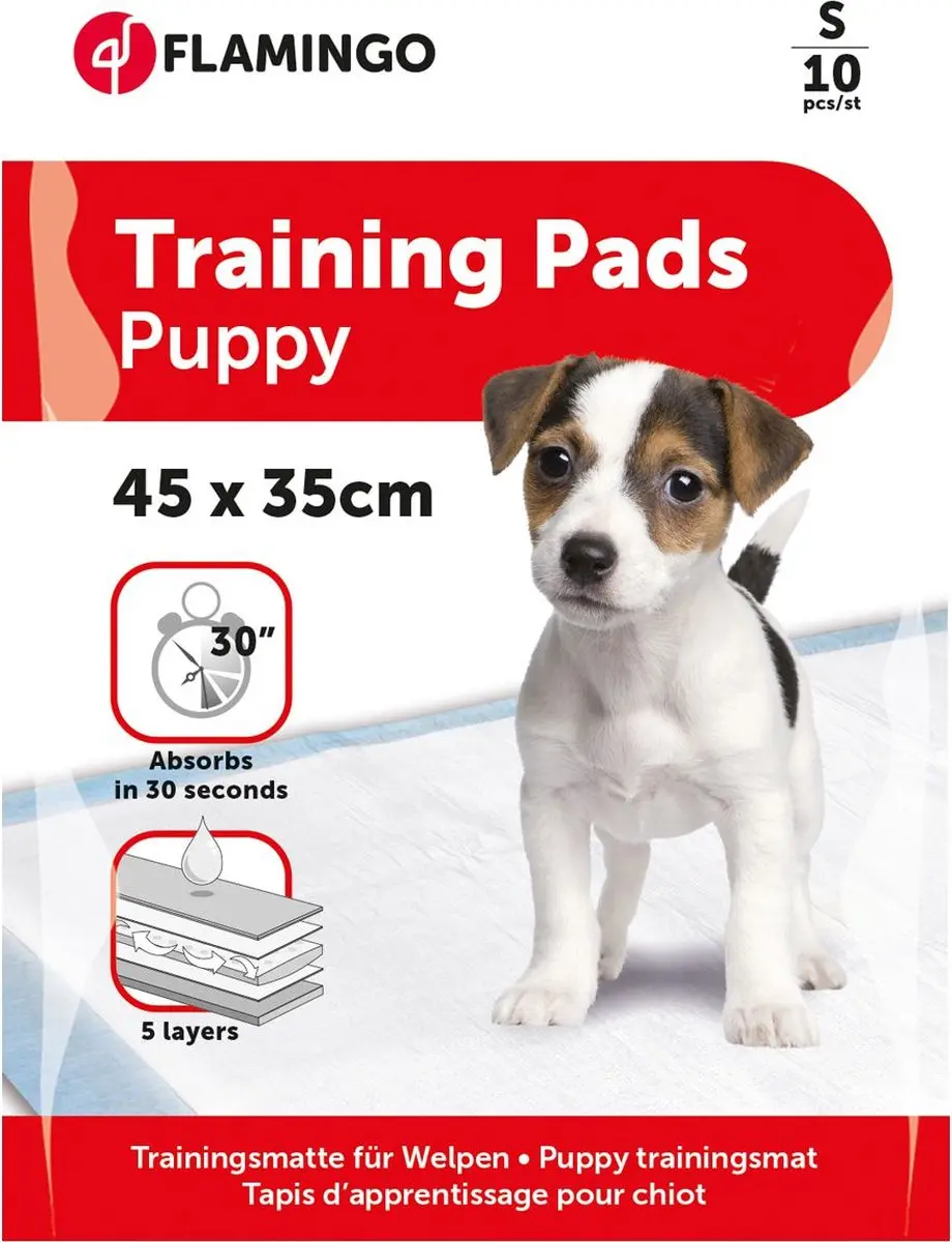 Flamingo Puppy Trainingsmat 45x35cm - 10 Stuks