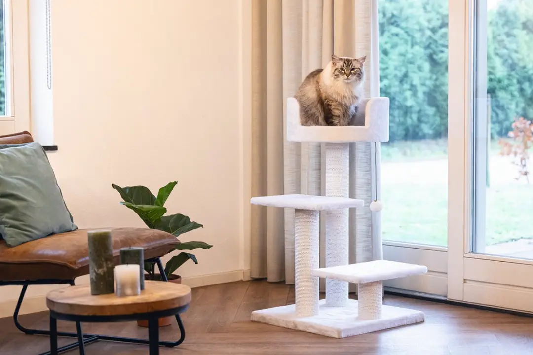 Beeztees Krabpaal Serpa Figo 3 Ligplekken - Wit 50x50x92cm