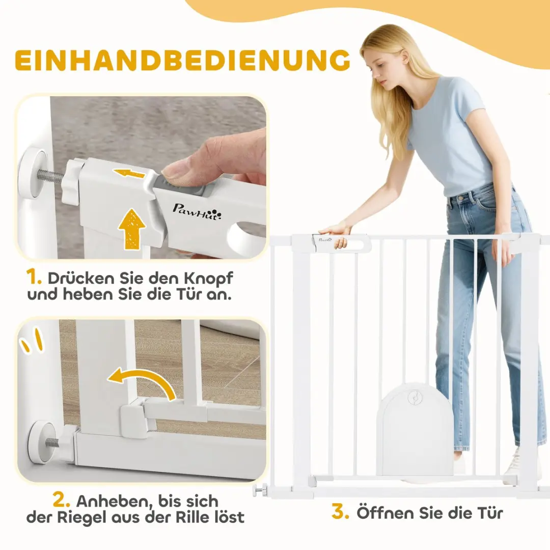 Pawhut Huisdierenhek ABS 75-103L x 2B x 76Hcm - Wit - afbeelding 6 van 6