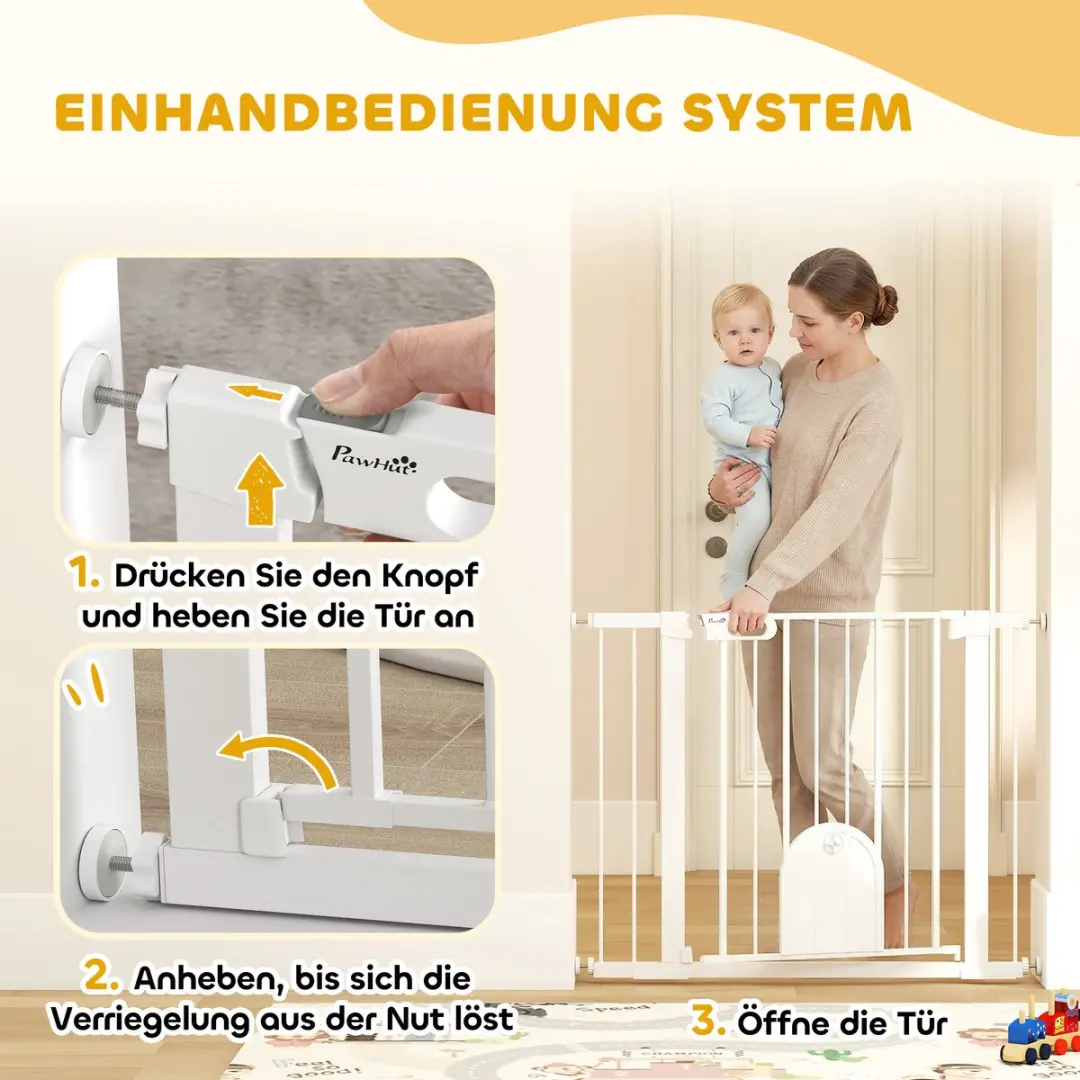 Pawhut Huisdierenhek ABS 75-103L x 2B x 76Hcm - Wit