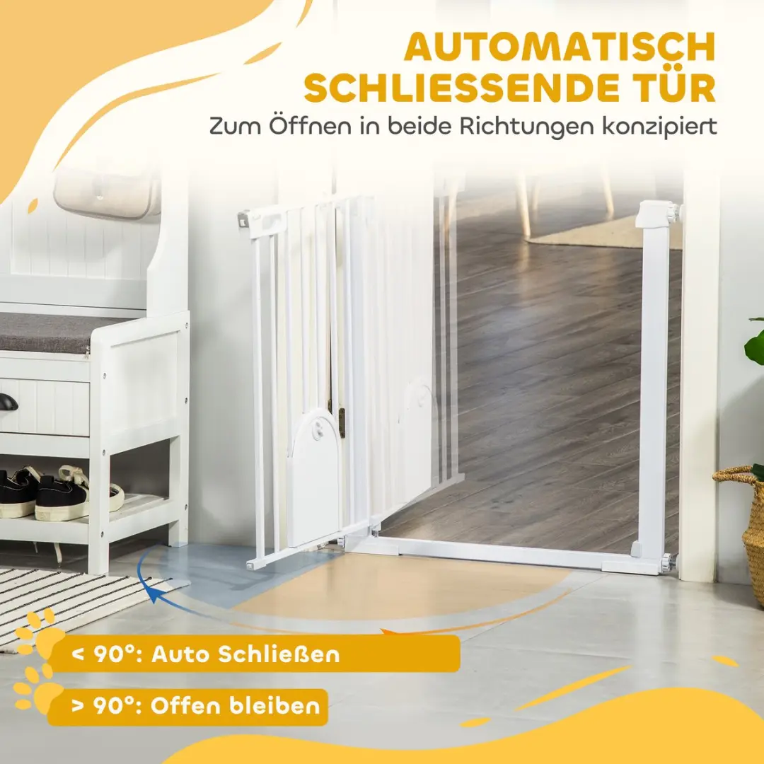 Pawhut Huisdierenhek ABS 75-103L x 2B x 76Hcm - Wit
