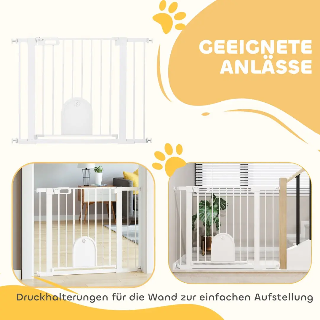 Pawhut Huisdierenhek ABS 75-103L x 2B x 76Hcm - Wit
