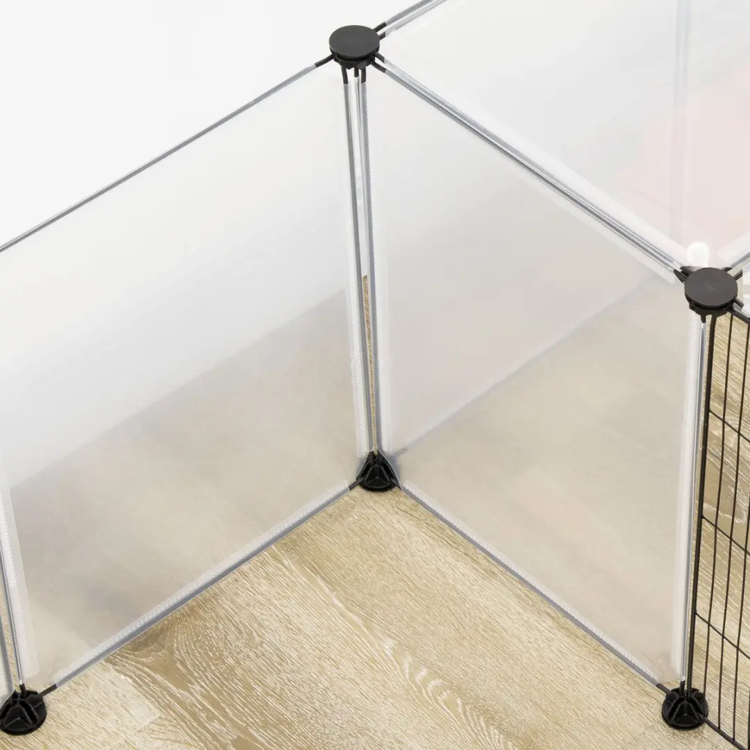Pawhut Kooi voor kleine dieren 175x70x45cm - Wit