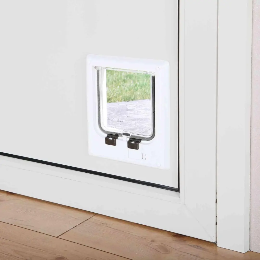 Trixie 4-weg Elektromagnetisch Huisdierluik 21x24cm - Wit