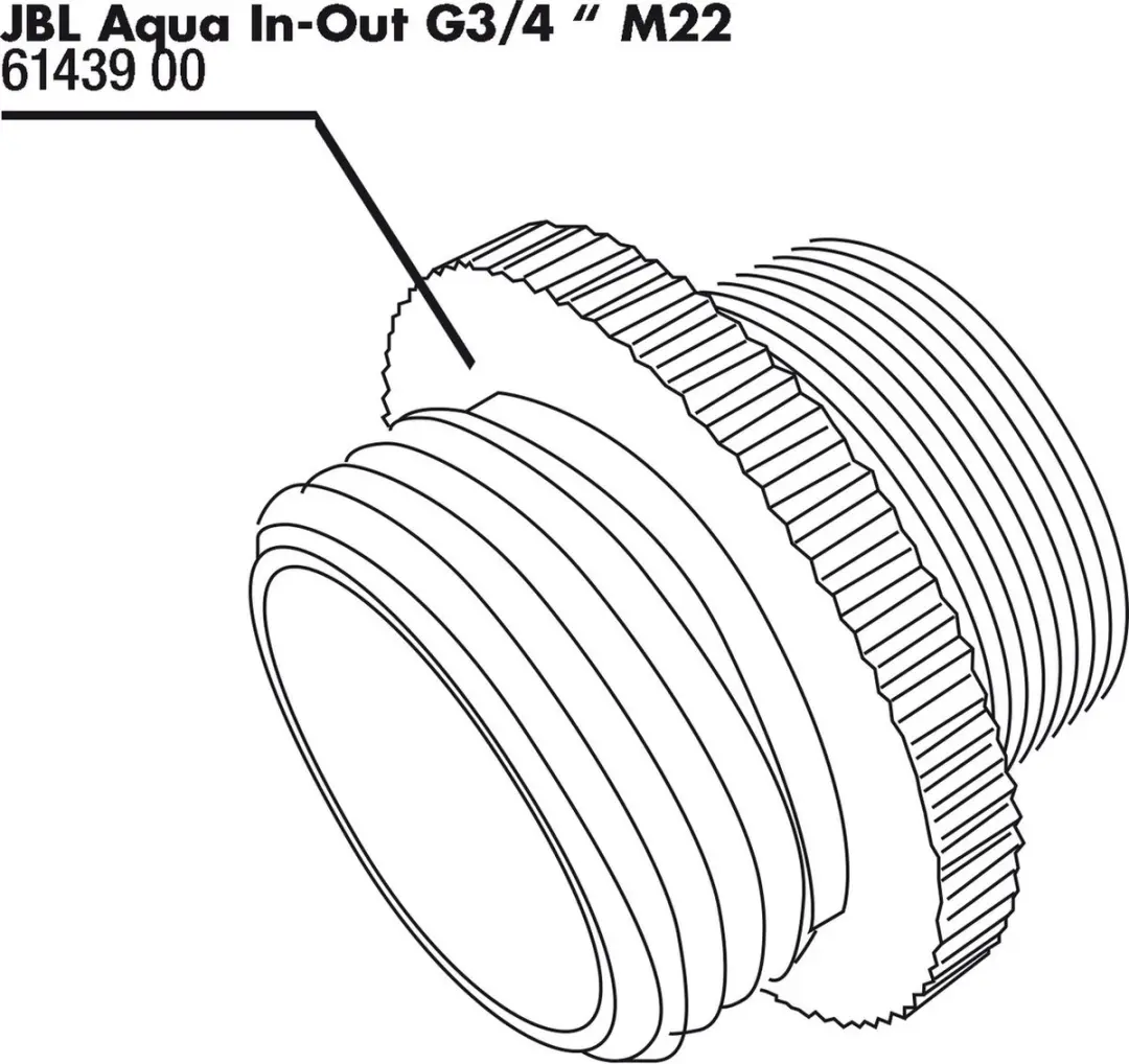 JBL Aqua In-Out Metaaladapter G3/4 M28