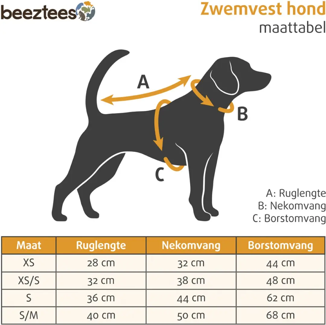 Beeztees Zwemvest Hond - Rood/Zwart L