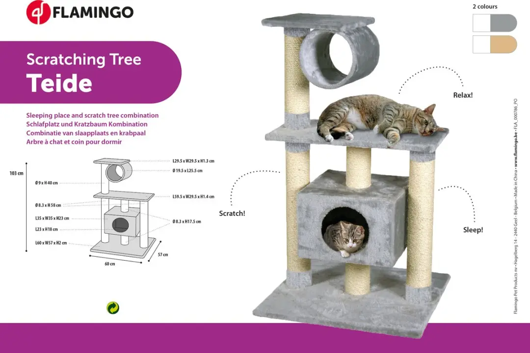 Flamingo Krabpaal Teide Beige - 3 Ligplekken