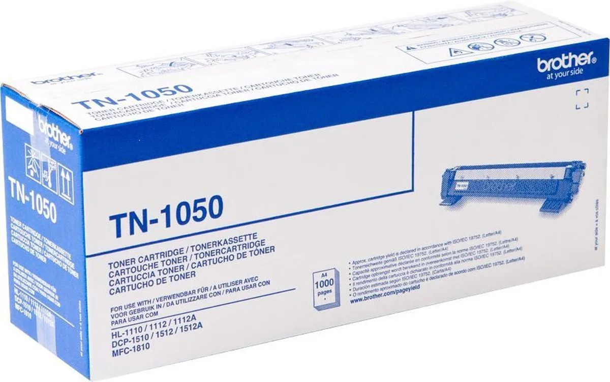 Brother TN-1050 Tonercartridge - 4 Stuks - Zwart - afbeelding 3 van 6
