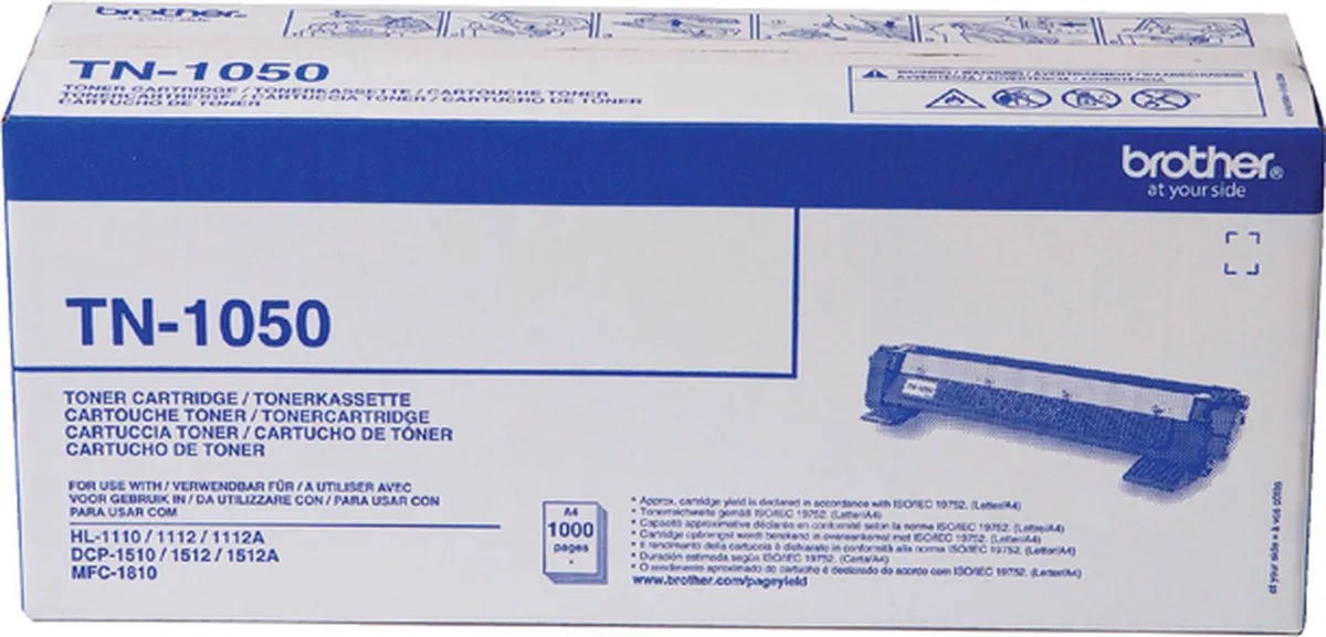 Brother TN-1050 Tonercartridge - 4 Stuks - Zwart - afbeelding 4 van 6