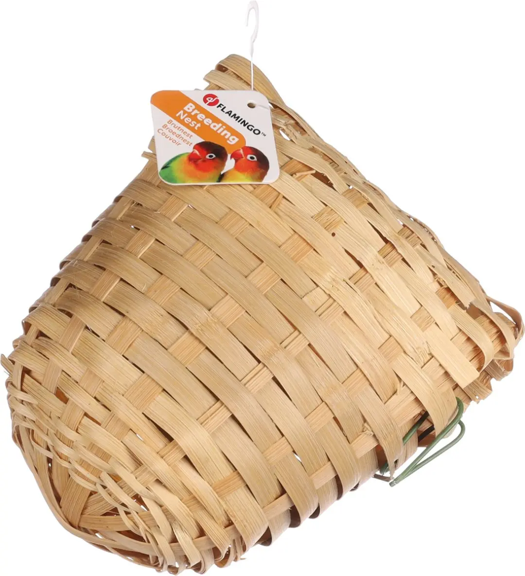 Flamingo Vogelbroednest Exoten Bamboe 14x14x17cm