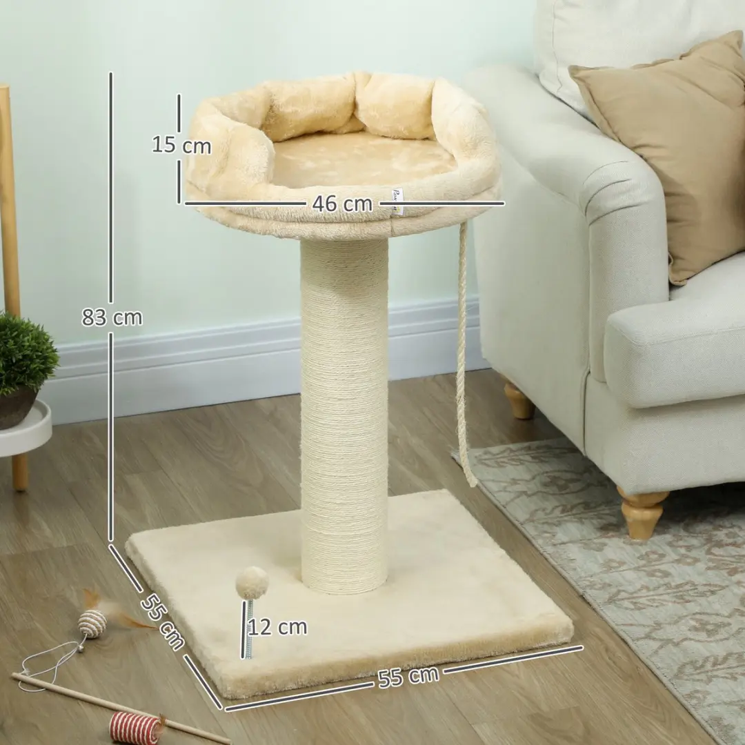 Pawhut Kratzbaum Katzenturm 83cm - Beige