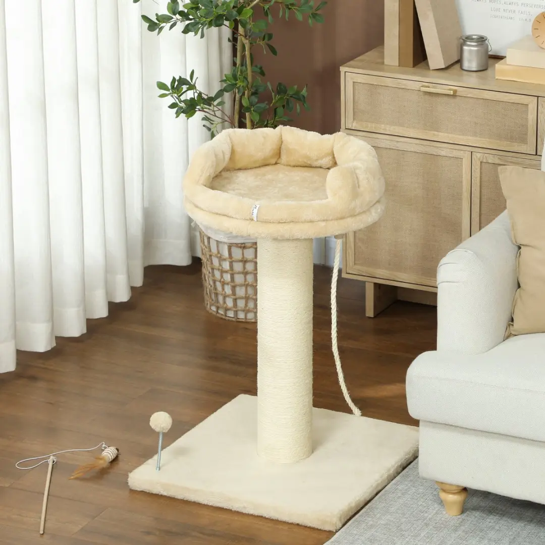Pawhut Kratzbaum Katzenturm 83cm - Beige