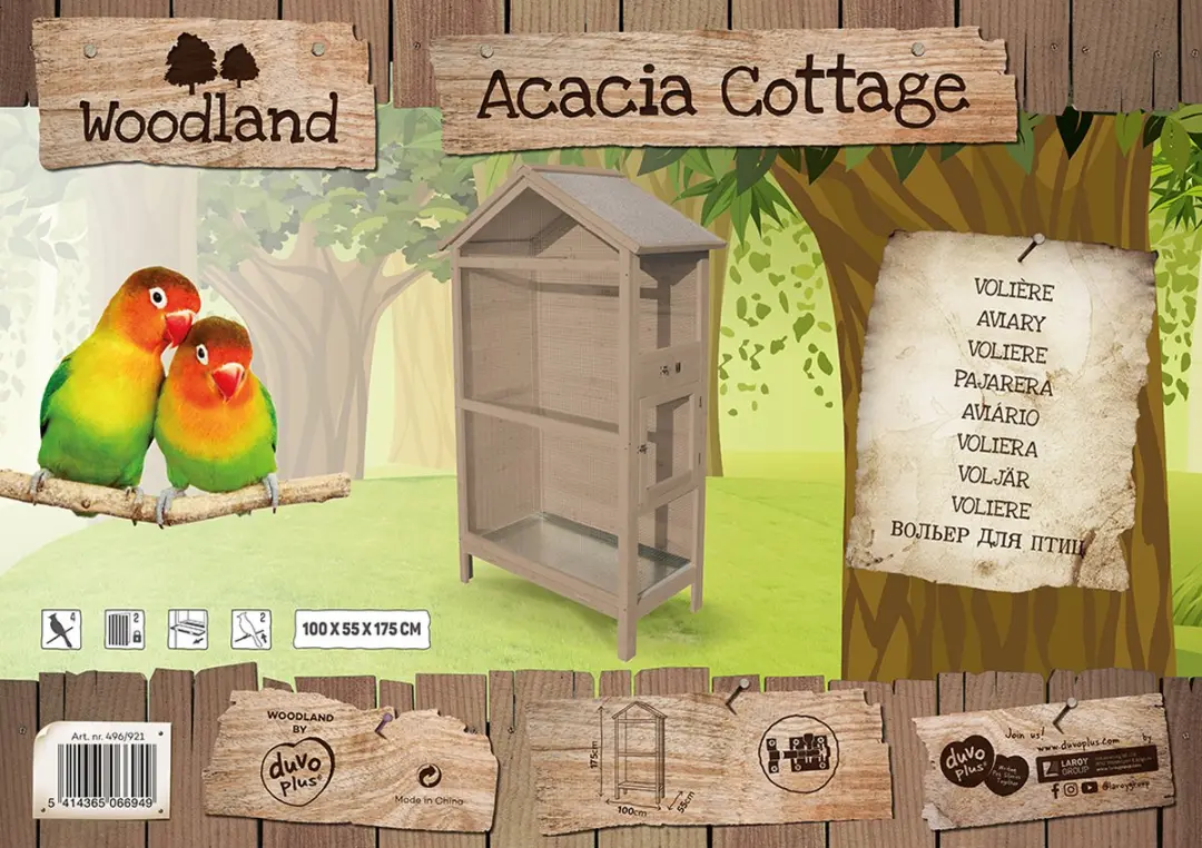 Duvo Woodland Volière Acacia Cottage XL - Taupe