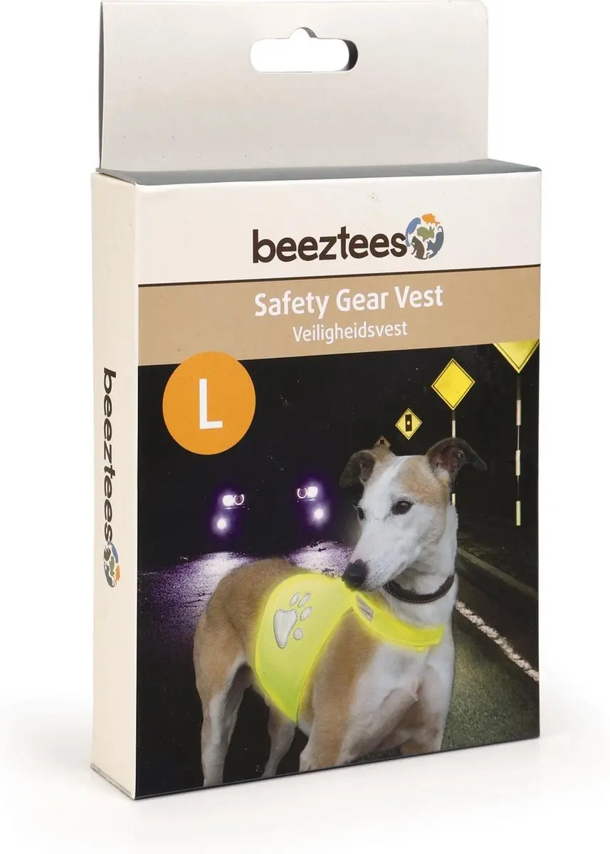 Beeztees Veiligheidsvest Hond Geel - Maat L