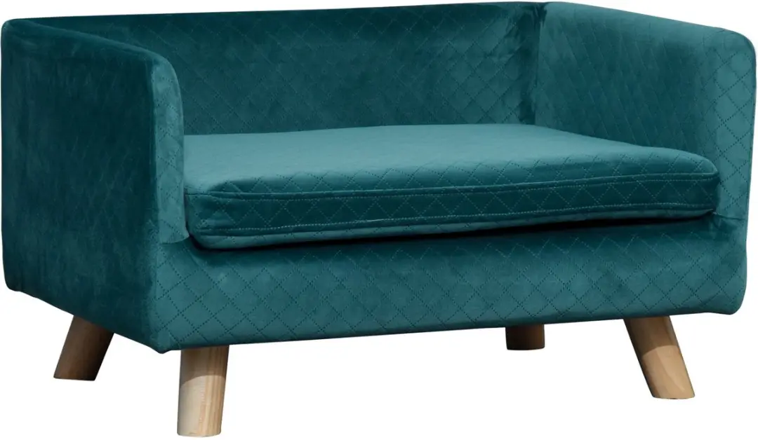Pawhut Huisdierenbank Blauw 64x45x36cm