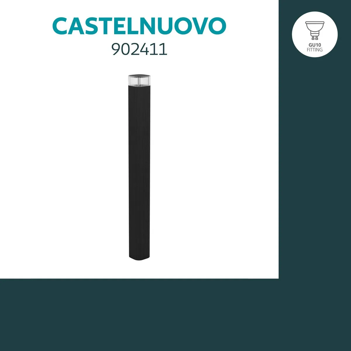 Eglo Castelnuovo Staande Lamp Buiten GU10 80cm - Zwart