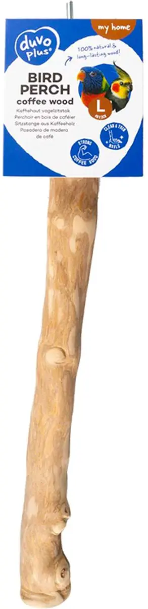 Duvo+ Koffiehout Vogelzitstok - 30cm/Ø3cm