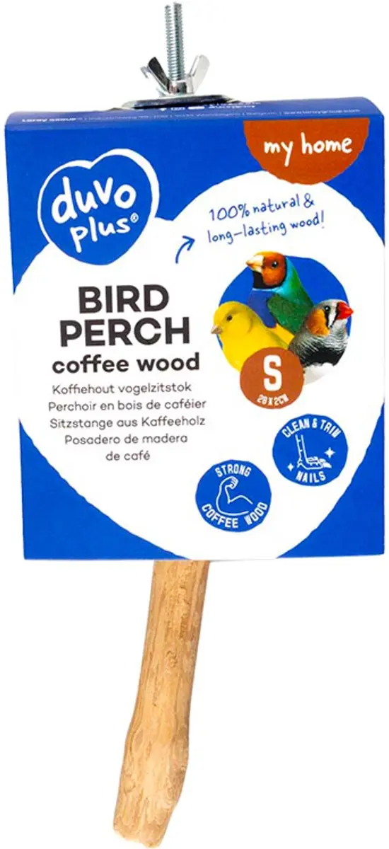 Duvo+ Koffiehout Vogelzitstok - 30cm/Ø3cm